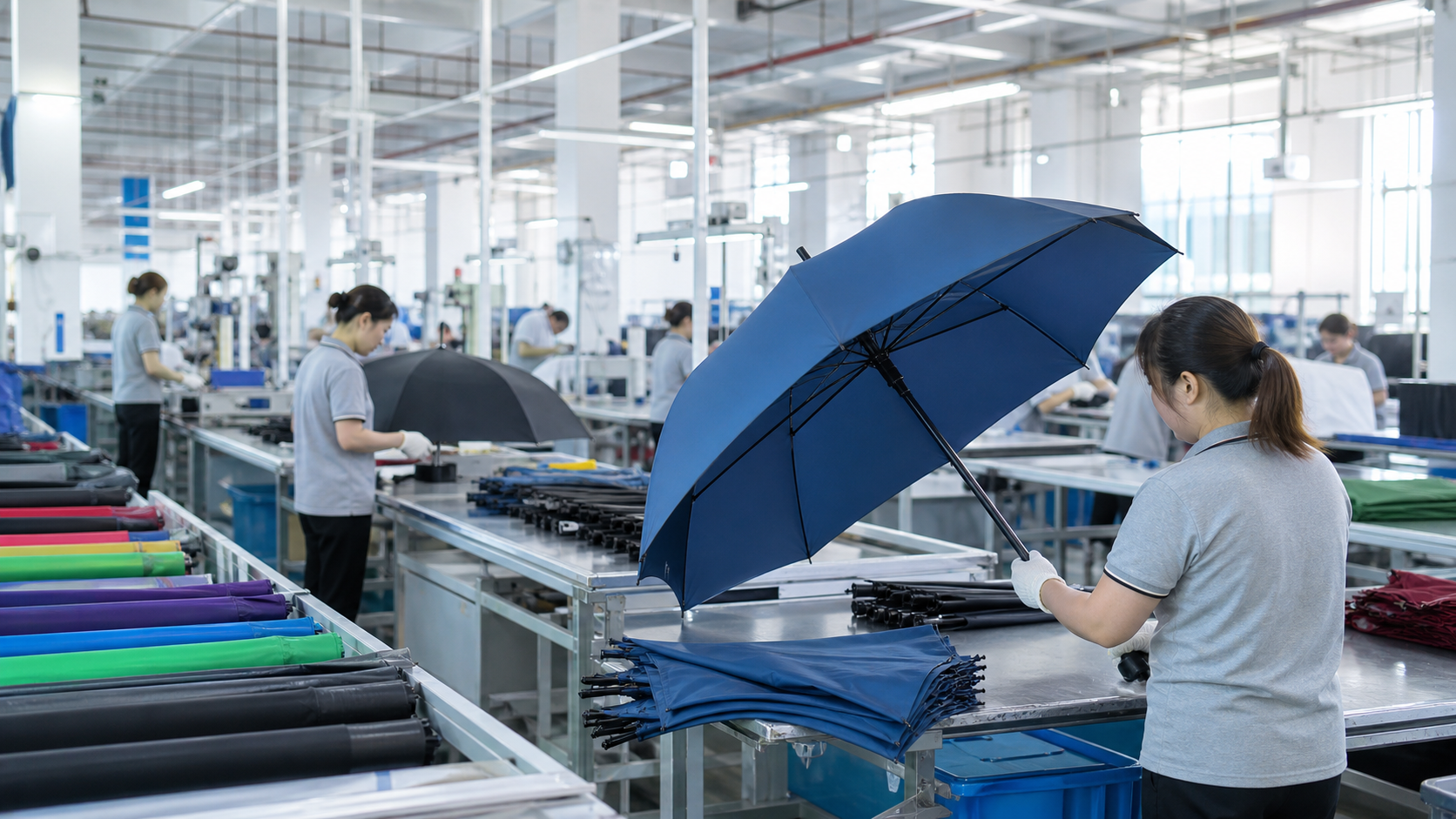 Custom umbrella factory production line